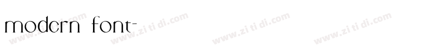 modern font字体转换